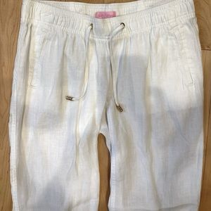 Womens Tommy Bahama white linen Taron pants size xs